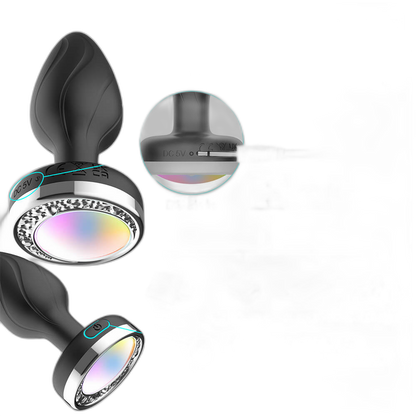 Moon & Antler - Remote Control Light-Up Silicone Vibrating Butt Plug