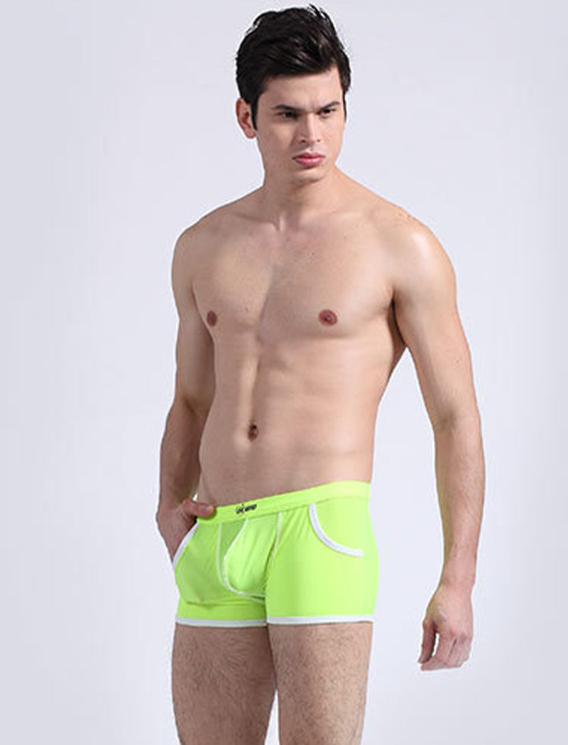 3 Pack Men's Long Leg Boxer Briefs Made of Ultra-Thin Ice Silk with Anti-Wear Elastic