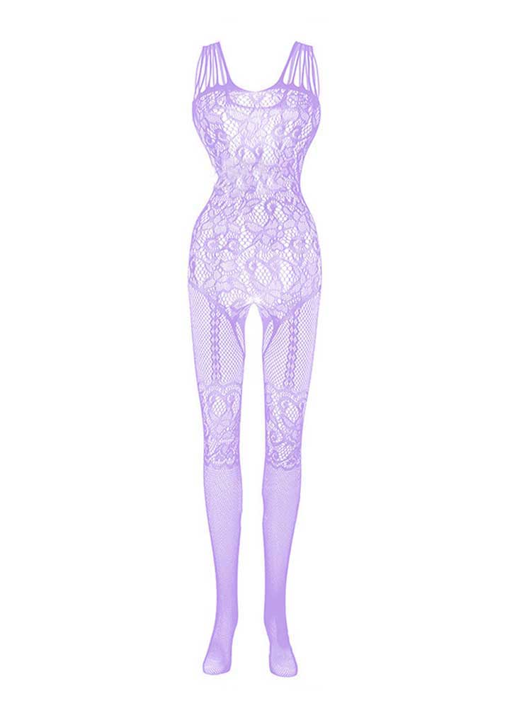 Men's Sexy Crotchless Cut-Out Fishnet Bodystocking