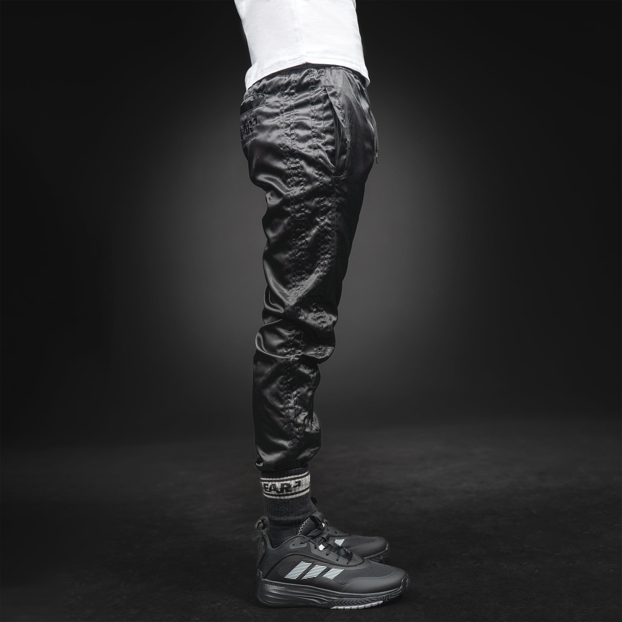 NYLON KINKSTER TRACK PANT BLK