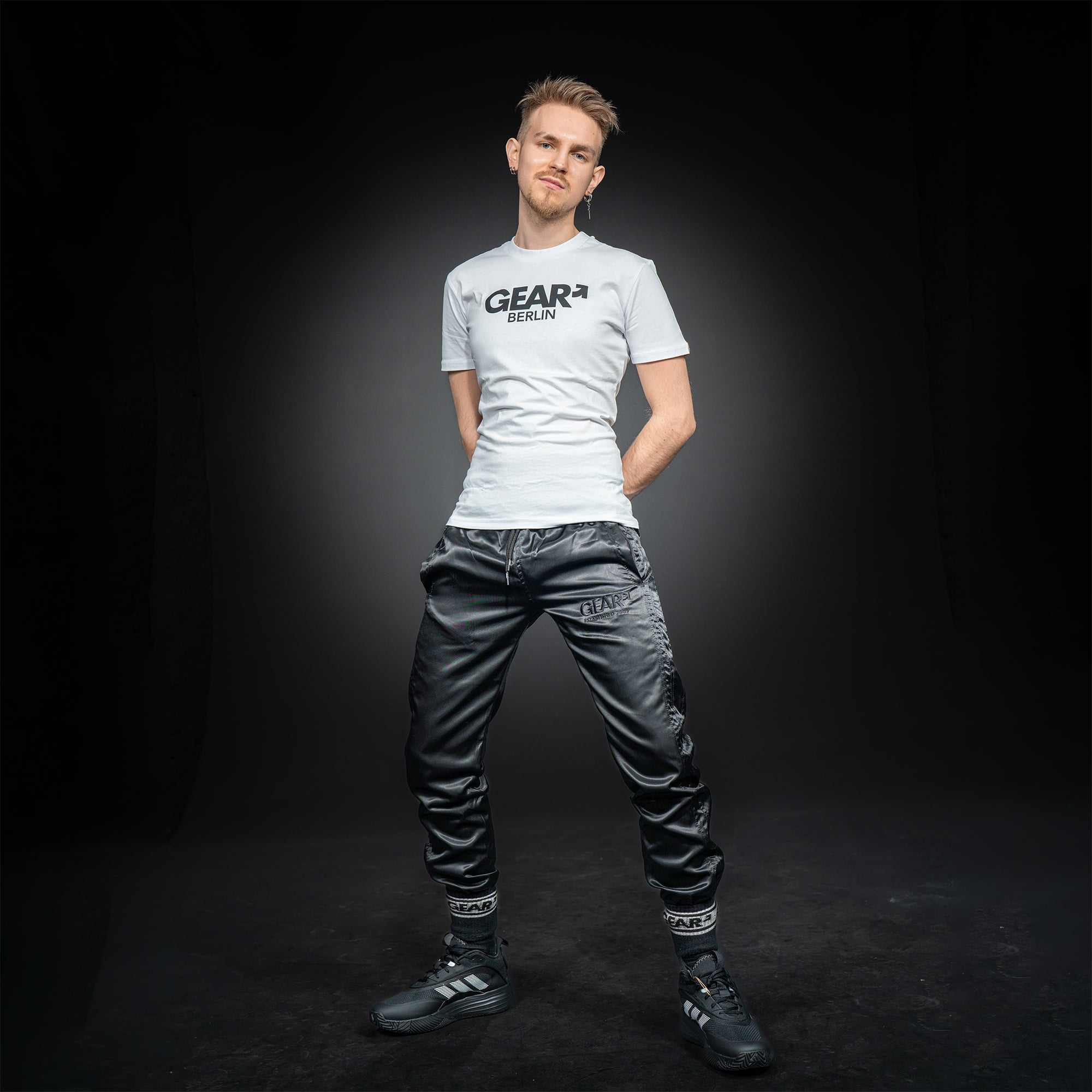 NYLON KINKSTER TRACK PANT BLK