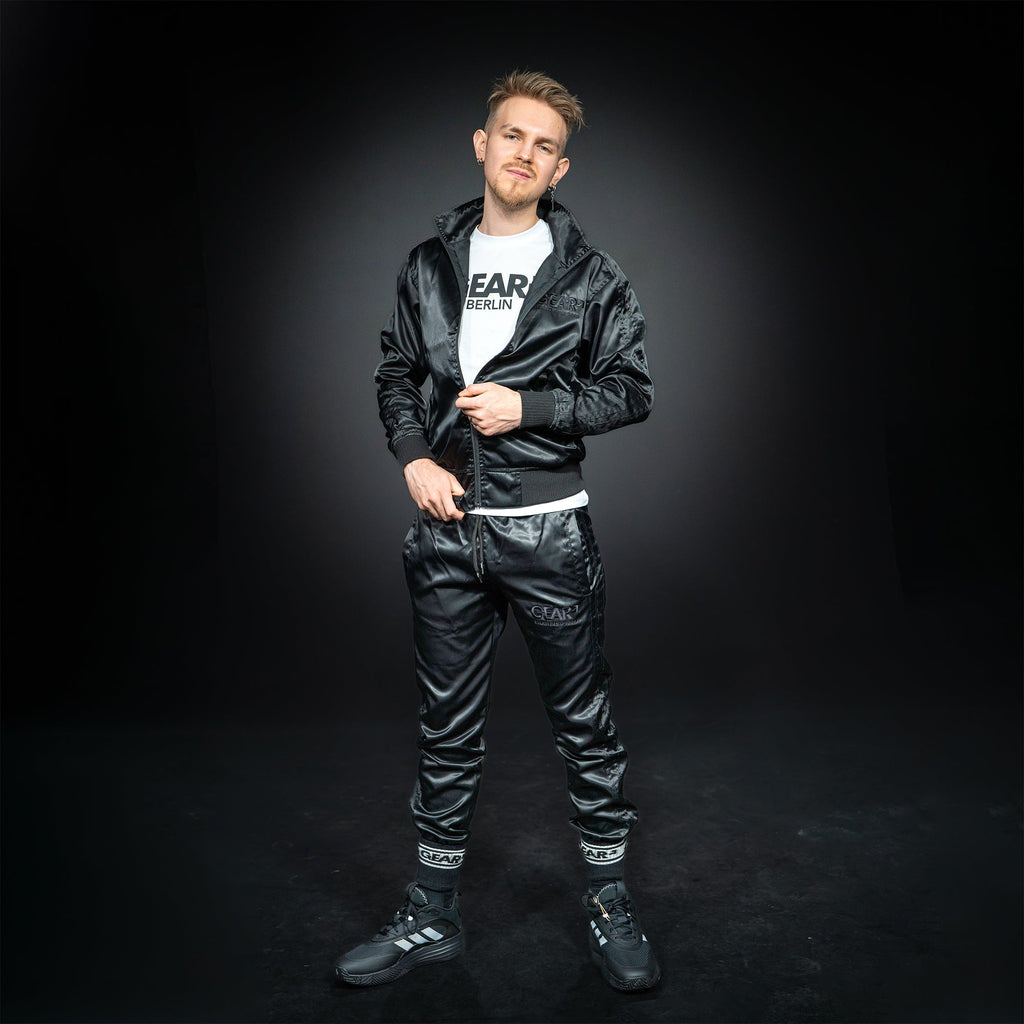 NYLON KINKSTER TRACK JACKET BLK