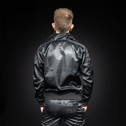 NYLON KINKSTER TRACK JACKET BLK