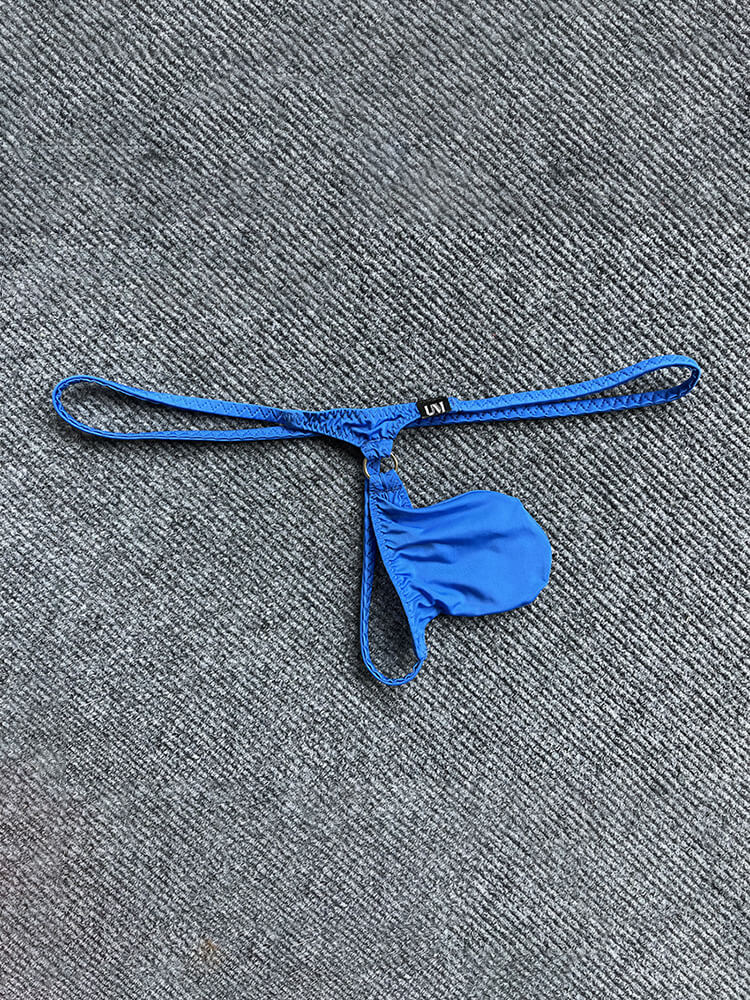 Men's Ice Silk Mesh Transparent Low Rise Thong 