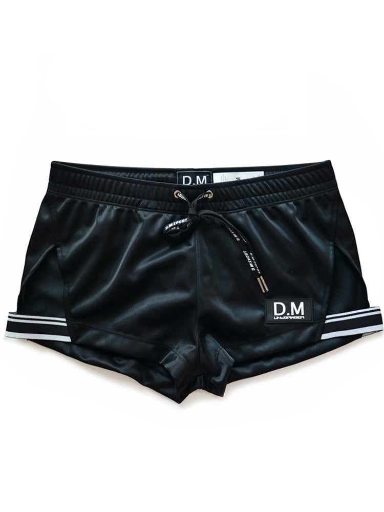 D.M Casual Low-waisted Drawstring Breathable Home Boxer Shorts