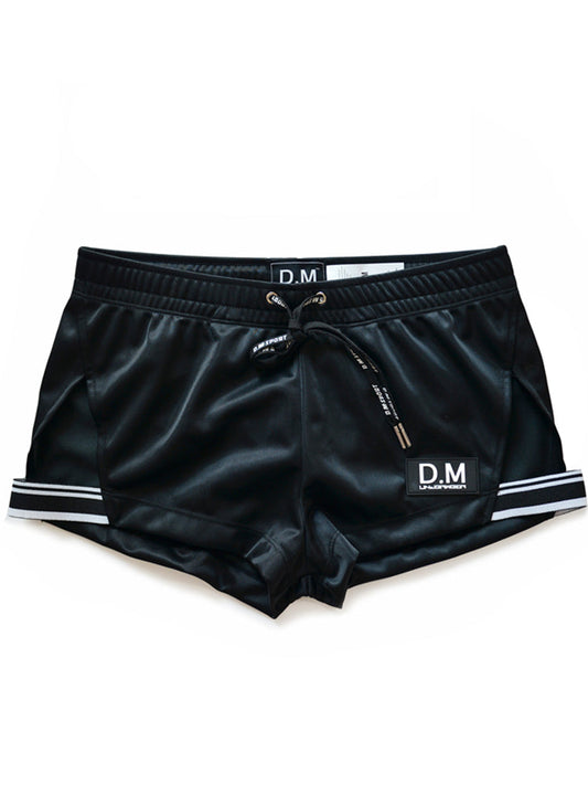 D.M Casual Low-waisted Drawstring Breathable Home Boxer Shorts