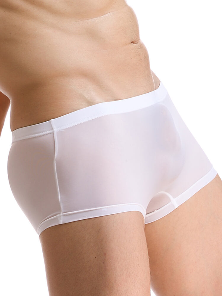 Men's Low-Rise Solid Color Traceless Trunks