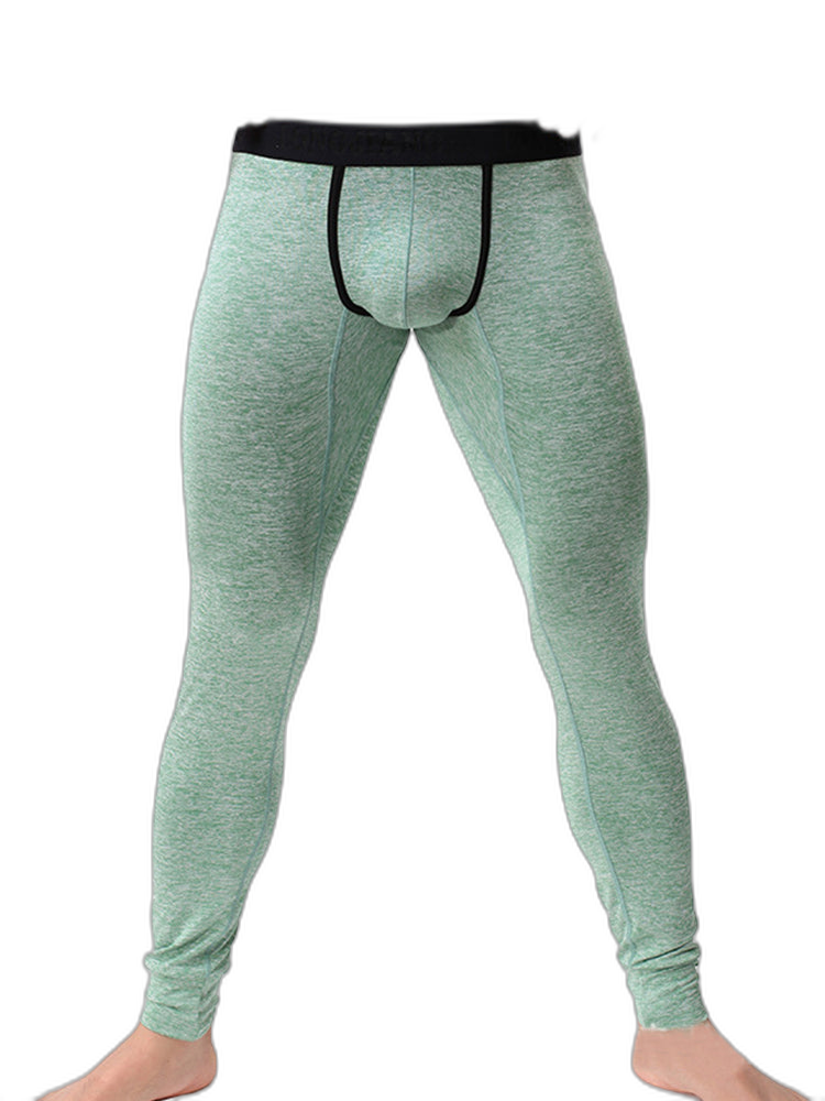 Men's U-Convex Pouch Sexy Base Layer Warm Pants Sleep Pants