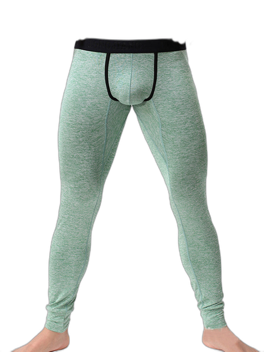 Men's U-Convex Pouch Sexy Base Layer Warm Pants Sleep Pants