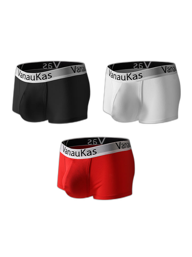 3 Pack Men's Double-Layered Gusset Odor-Control Seamless Trunks