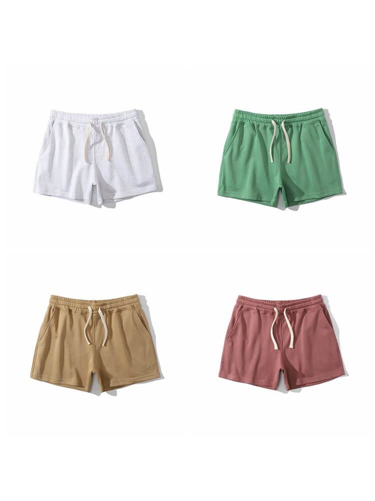 Men's Casual Solid Cotton Gym Shorts