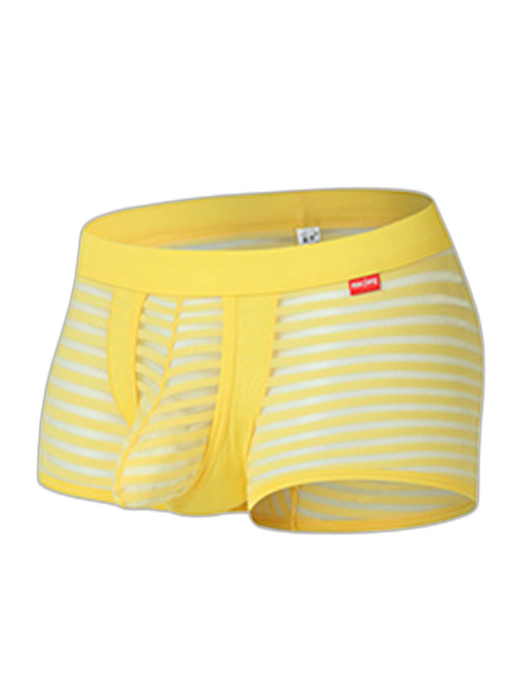 Men’s Sexy Striped Hollow Jockstrap With Separate Pouch