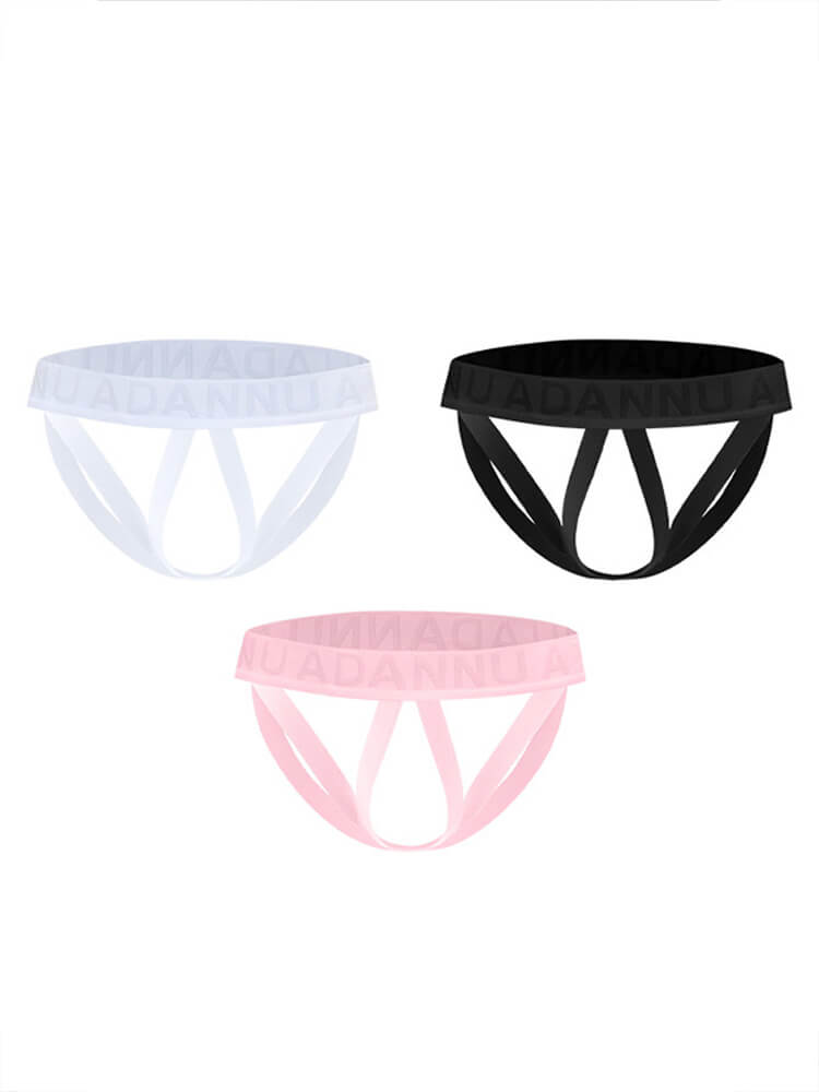 Men's Sexy Cut-Out High-Stretch Solid-Color Thong