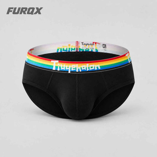 FURQX Rainbow Waistband Low-Rise Viscose Briefs