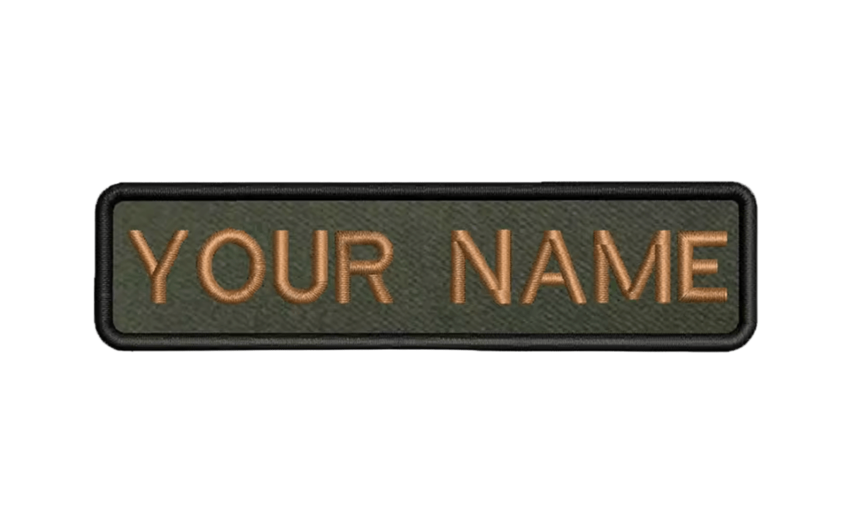 Custom Patch 10cmX2.5cm Green/Gold