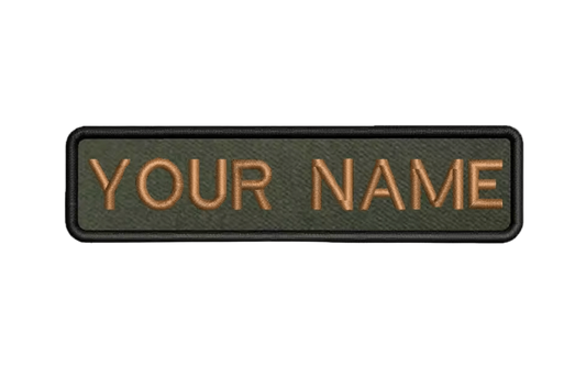 Custom Patch 10cmX2.5cm Green/Gold