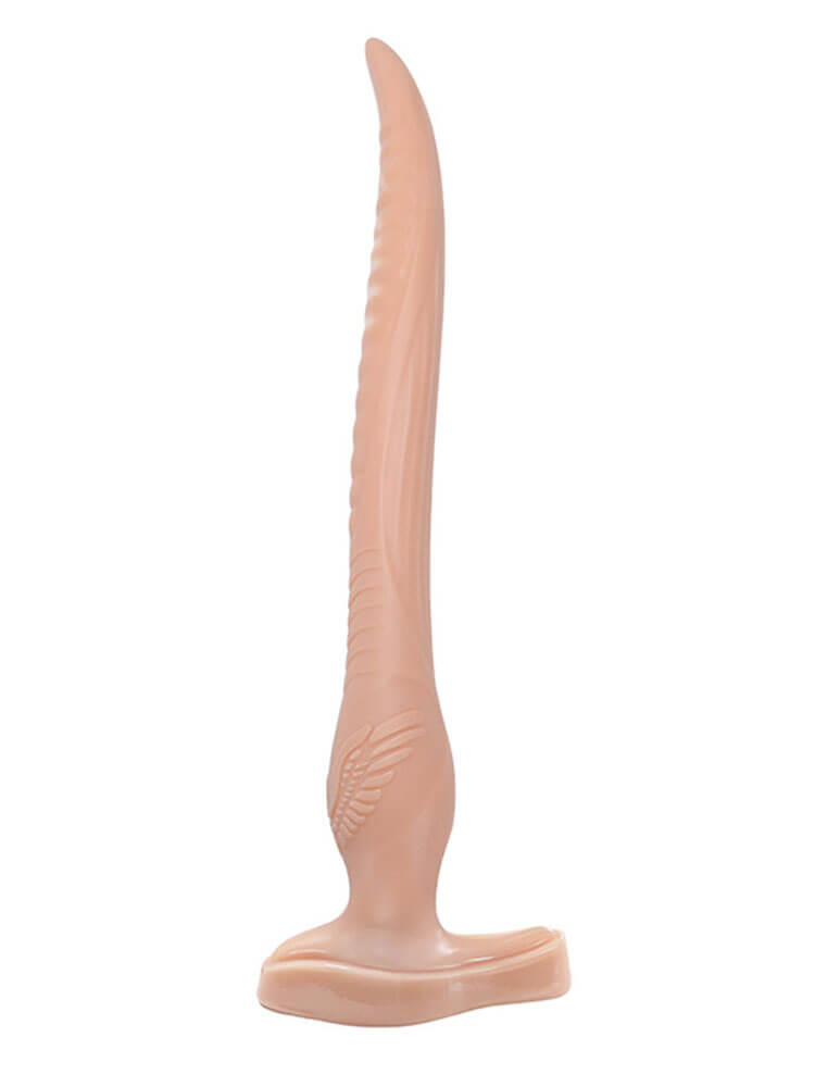 Erotic Extra Long Textured PVC Anal Plug