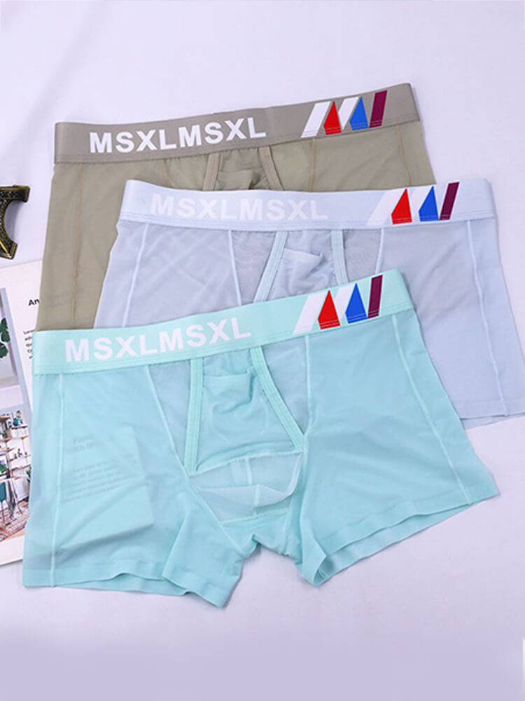 Men's Sexy Sheer Gun Bullet Separation Thin Trunks