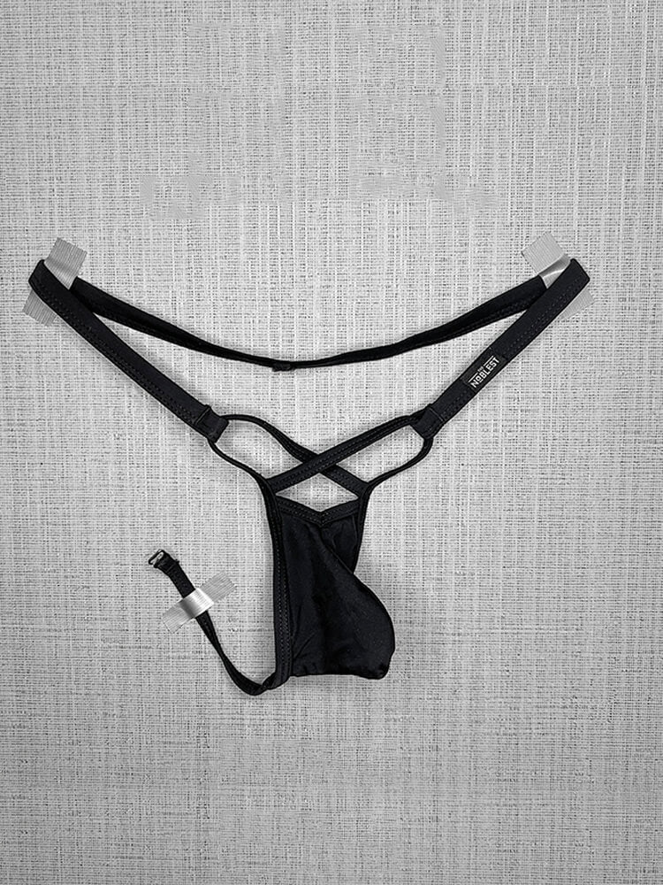 Men's Elastic Pouch Back Strap Detachable Thong