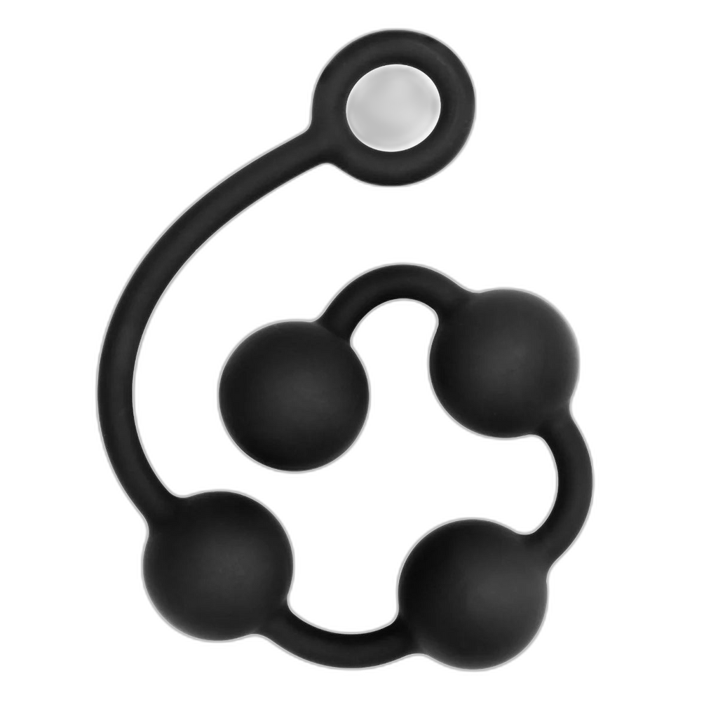 Prowler RED Silicone Anal Beads Black Small