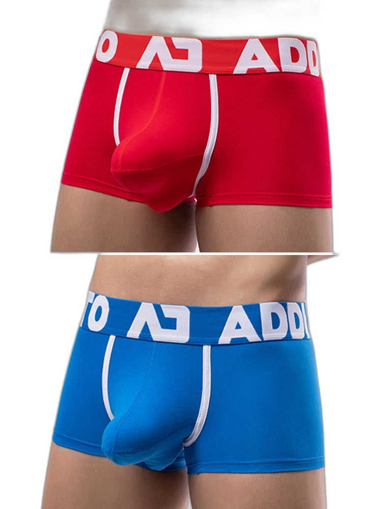 2 Pack Men's Gun and Bullet Separation Large Pouch U-Convex 3D Cut Loose Trunks