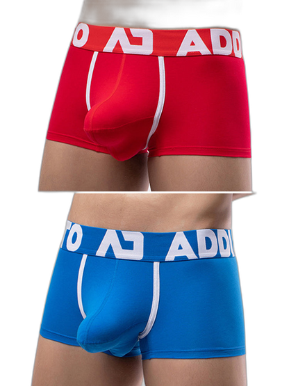 2 Pack Men's Gun and Bullet Separation Large Pouch U-Convex 3D Cut Loose Trunks