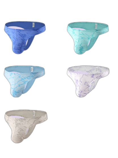 4-pack Men's Supportive Fit Lightweight & Airy Breathable Thong & Strings