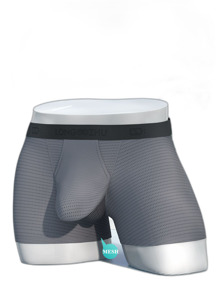Men's Cooling Separate Pouch Boxer Briefs Dual Pouch Underwear