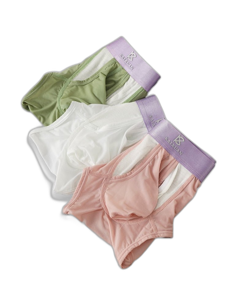 3 Pack Men's Supportive Pouch Lightweight Antibacterial Cooling Trunks
