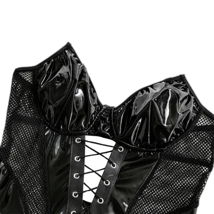 Femme Fierce Choker Mesh Bodysuit