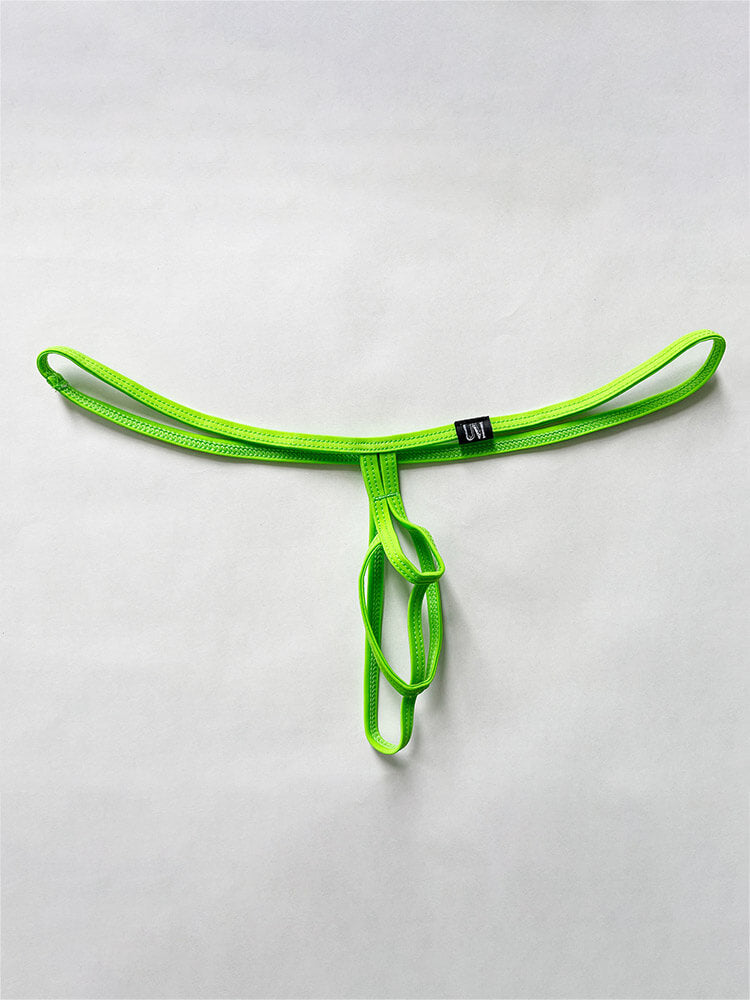 Men's Sexy Elastic Strap Hollow Solid Color Thong