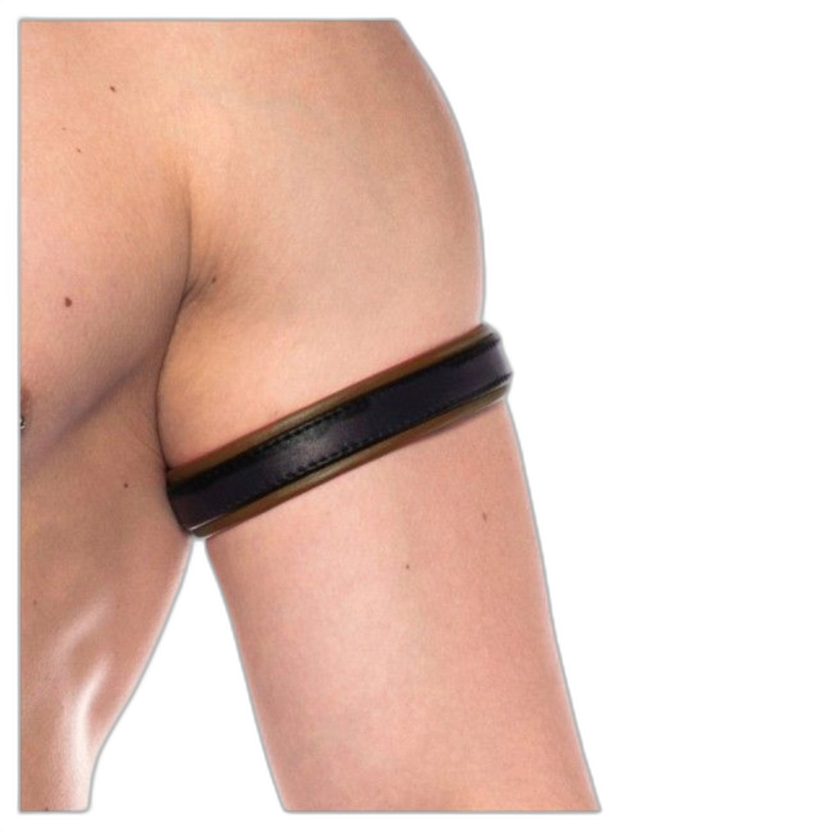 Prowler RED Leather Bicep Band Black Green