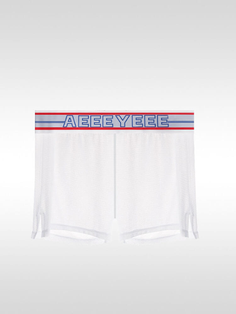 Men's Breathable Mesh Ice Silk Sports Boxer Briefs