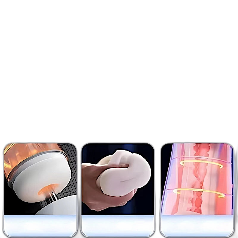 Automatic Sucking & Vibrating Male Masturbator with Heating