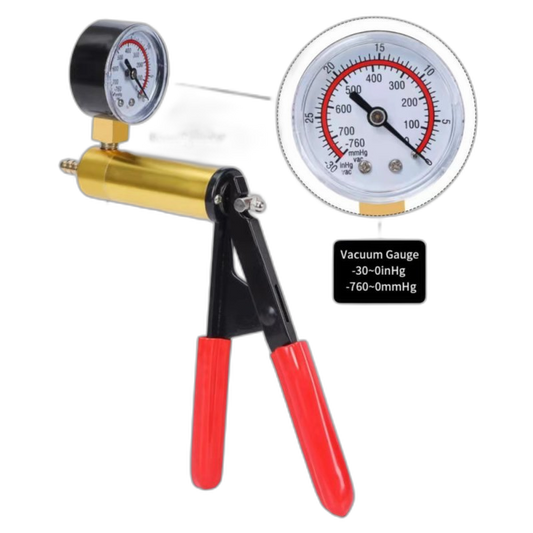 Endurance Pro Vacuum Pump Handle Black with PSI Gauge