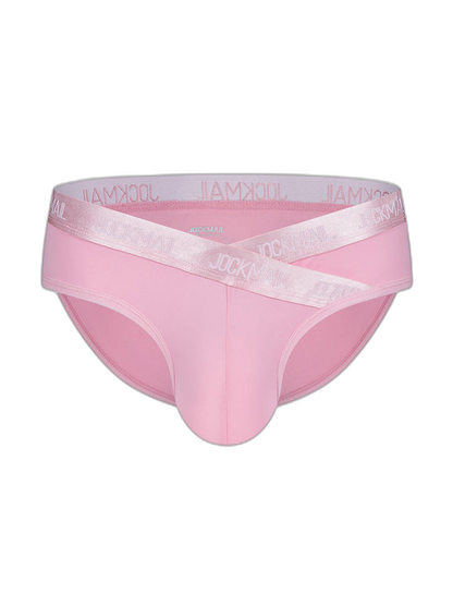 2 Pack Men's Sporty Letter Print Supportive Low-Rise Ice Silk Skin-Friendly Bikini