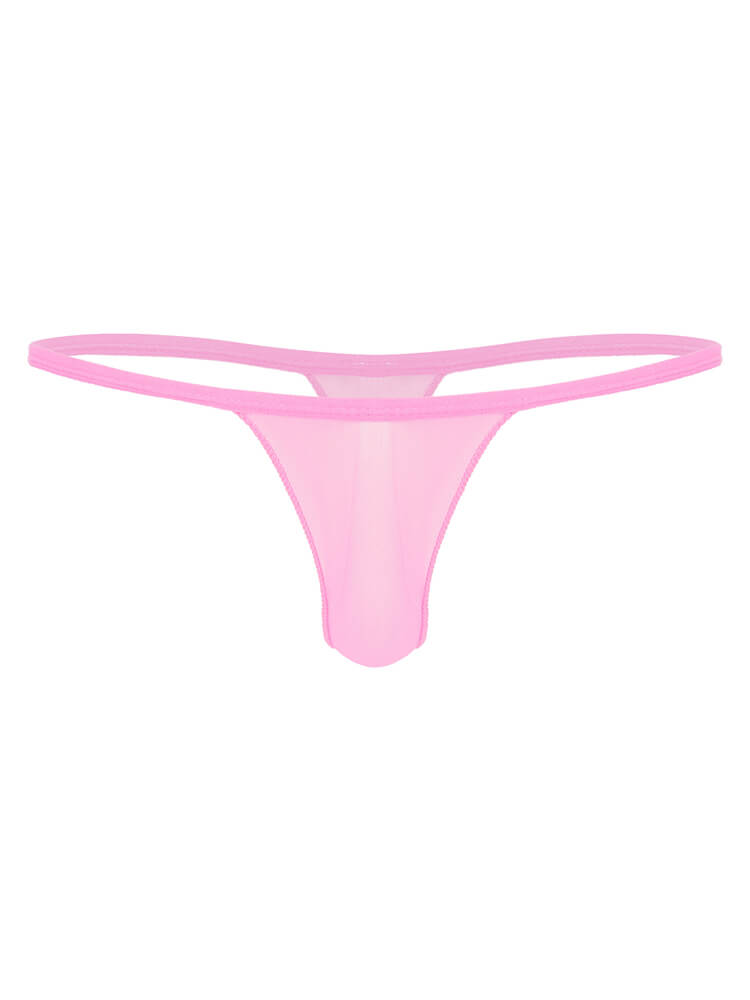 Men's Elastic Mesh Transparent Seamless Thong