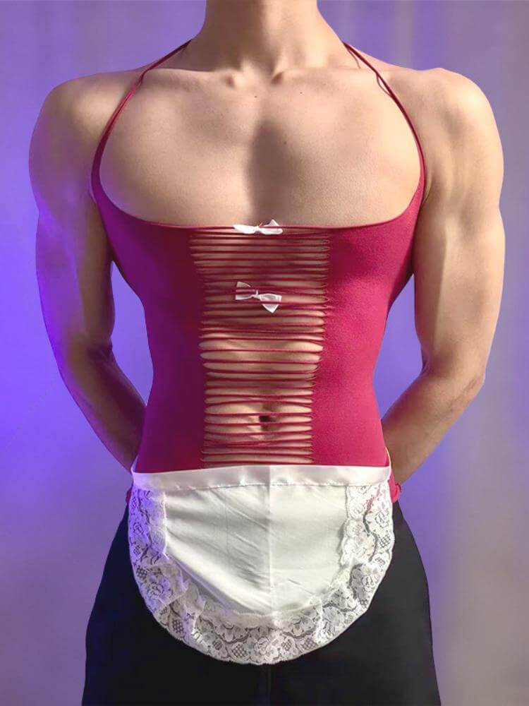 Men's Sexy See-through Cutout Butler Uniform Set