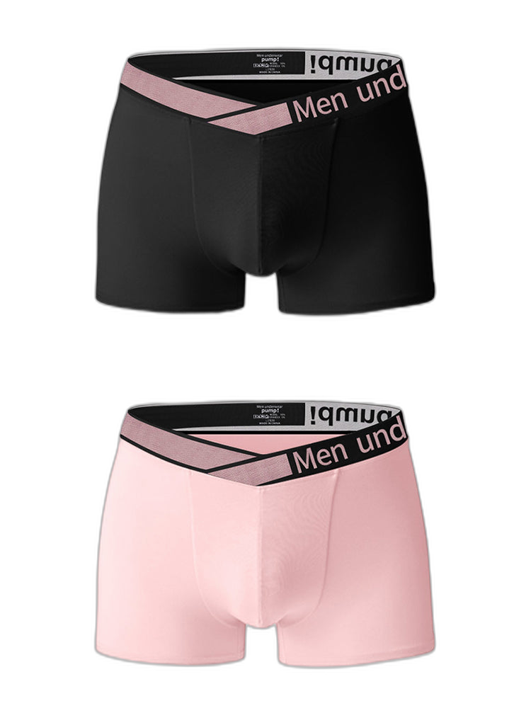 2 Pack Men's Modal Breathable U-Pouch Trunks