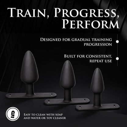 Bum-Tastic Trainer Set Silicone 3 Piece Anal Plug Set with Harness