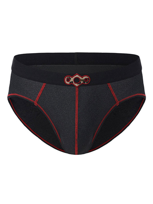 Men's Spider Web Hollow Embroidery Athletic Briefs
