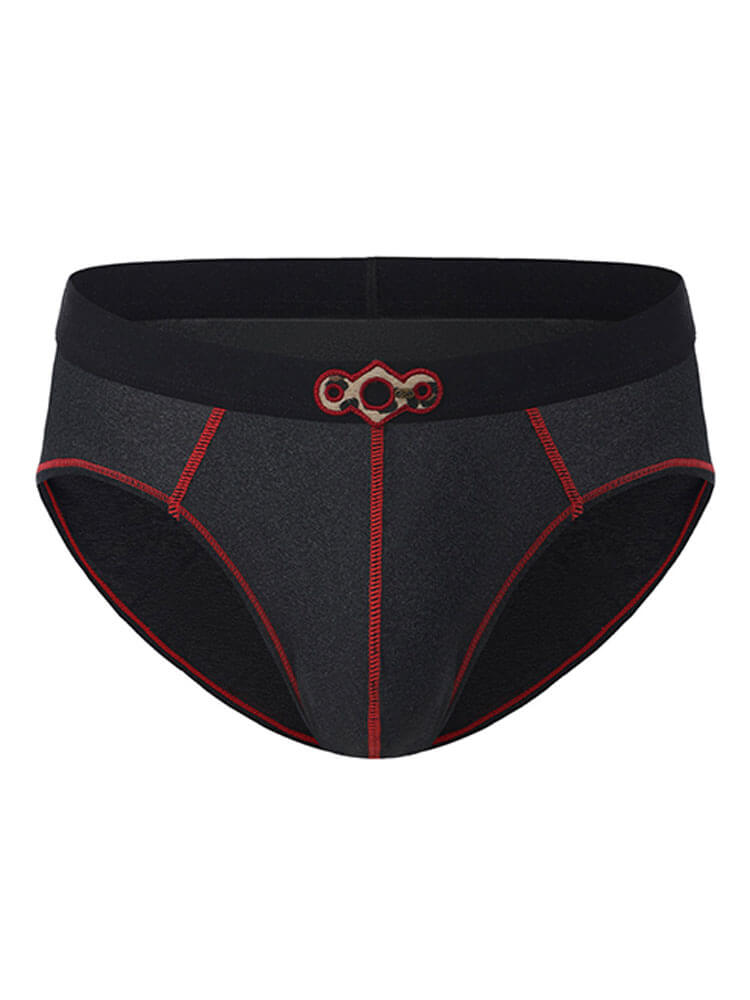 Men's Spider Web Hollow Embroidery Athletic Briefs