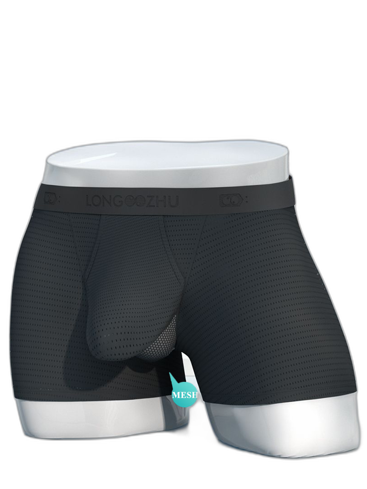 Men's Cooling Separate Pouch Boxer Briefs Dual Pouch Underwear