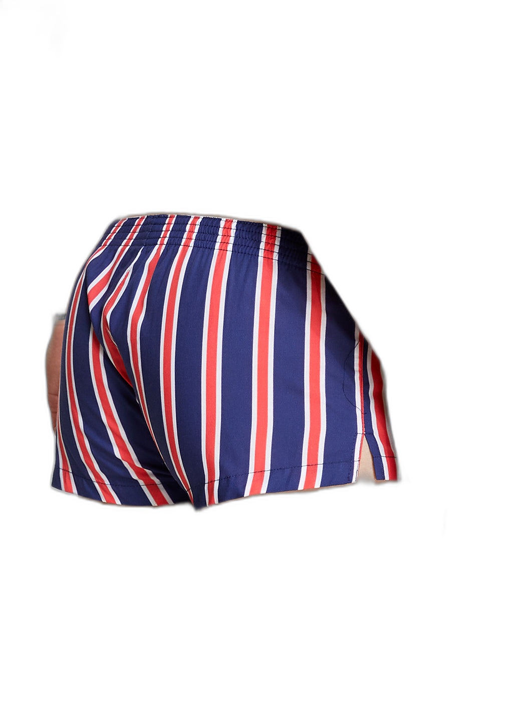 Men's Color Stripes Trunks With Button Fly