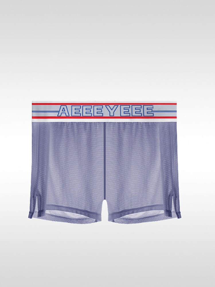 Men's Breathable Mesh Ice Silk Sports Boxer Briefs