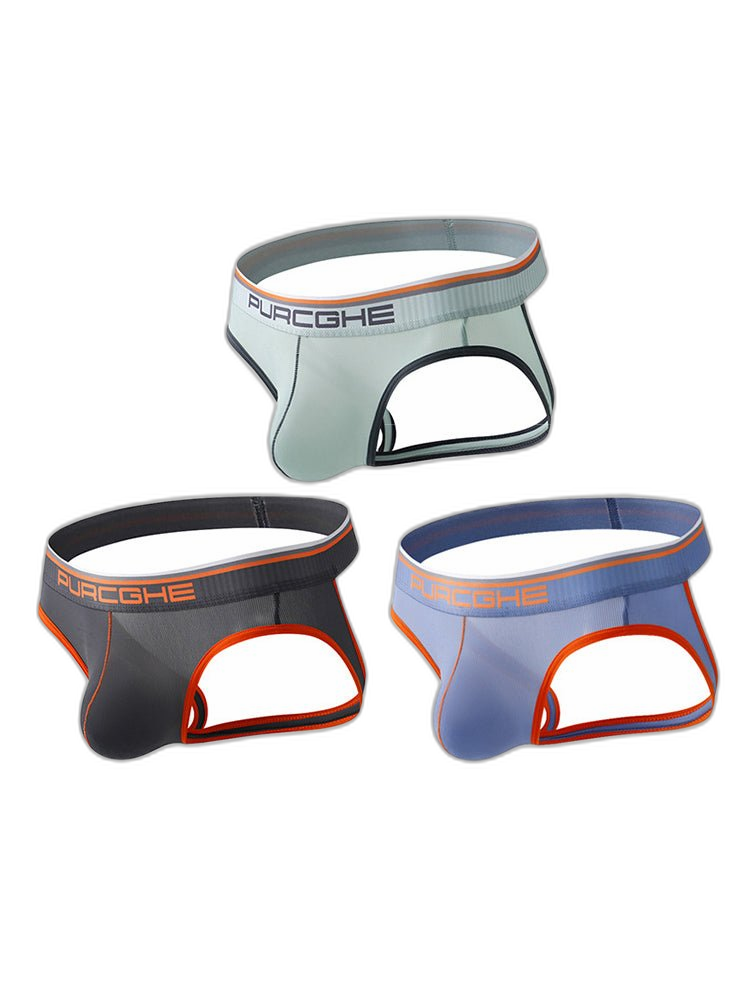3 Pack Men's Low-Rise Ice Silk Jockstrap