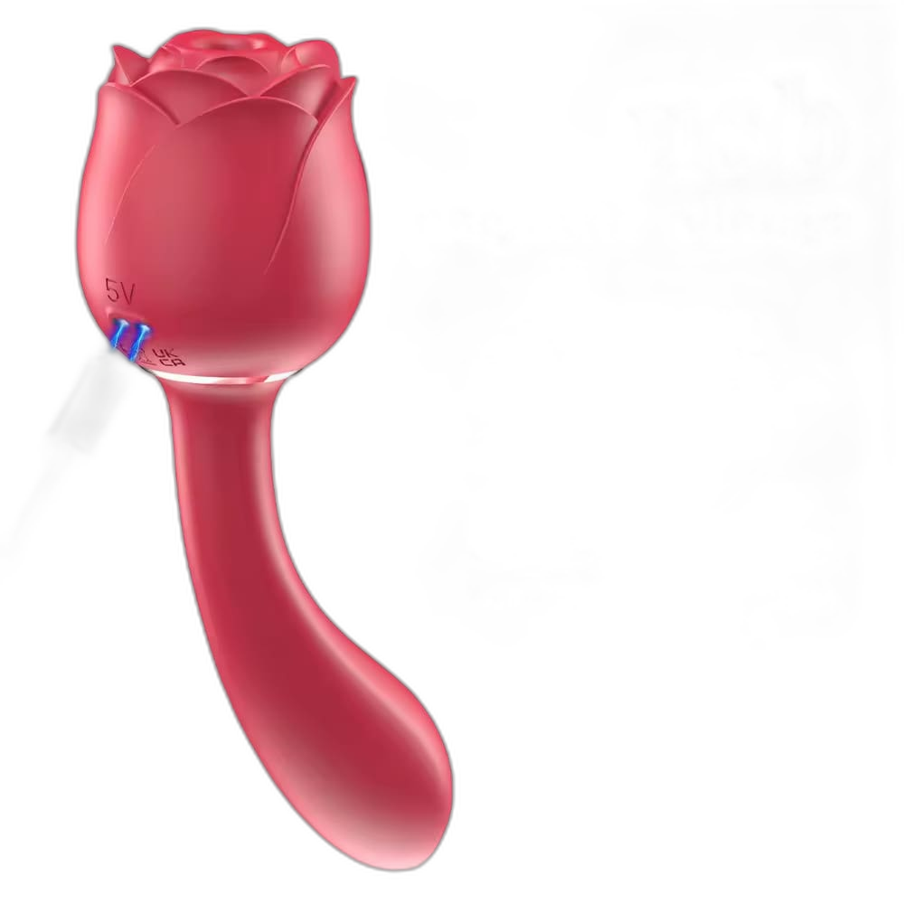 Immortal Flower VIII - Rose Clitoral Suction Stimulator with G-Spot Vibrator