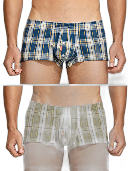 2 Pack Men's Plaid Lounge Shorts, Stylish and Breathable Sleep Trunks