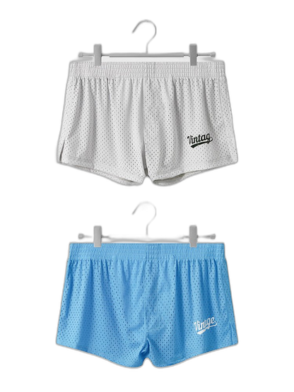 2 Pack Men's Seamless Comfort Quick-Dry Lightweight & Airy Mesh Boxers Shorts