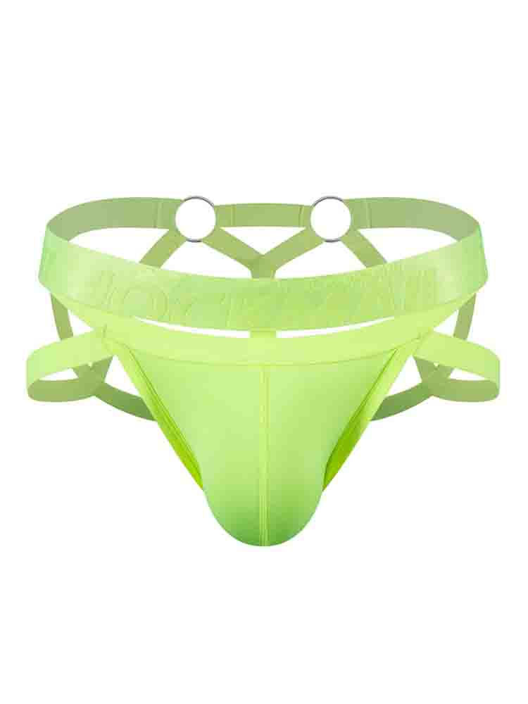 Men's Cutout Bondage Metal Ring Thong